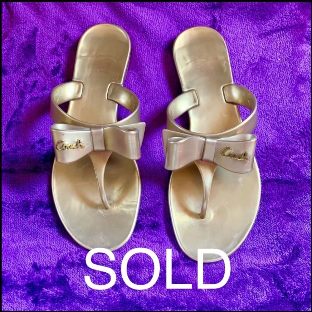 Coach | Pretty Metal Jelly Bronze sandal | Size 8